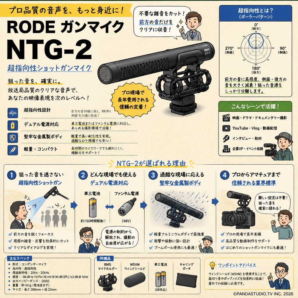 RODE ガンマイク NTG-2 概要