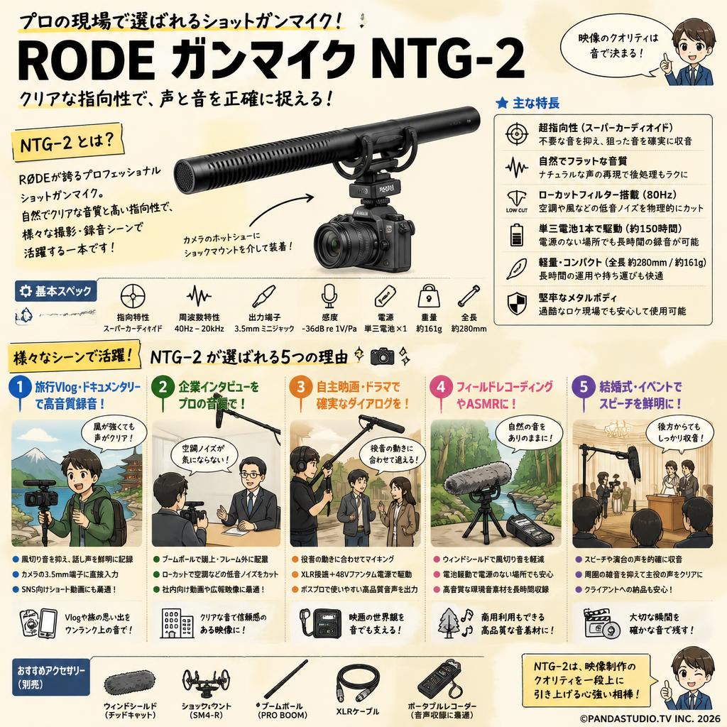 RODE ガンマイク NTG-2 用途