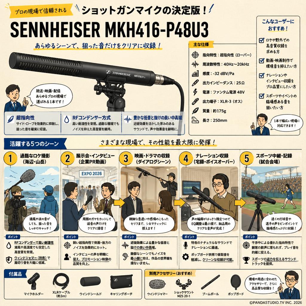 SENNHEISER MKH416-P48U3 用途