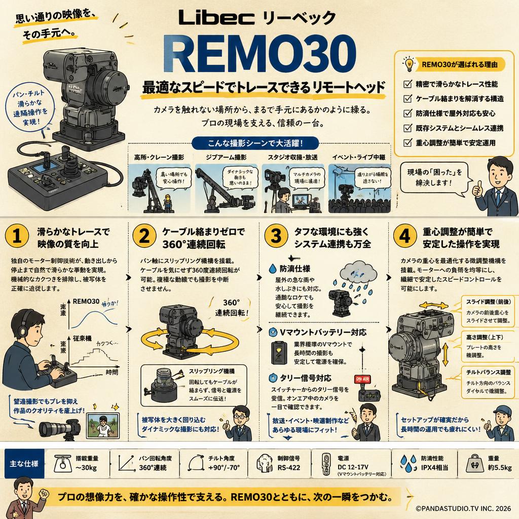 Libec リーベック REMO30 最適なスピードでトレースできる リモートヘッド 概要