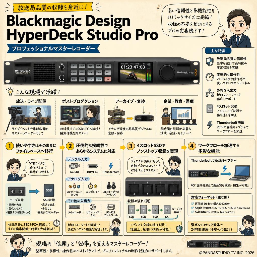 Blackmagic Design HyperDeck Studio Pro 概要