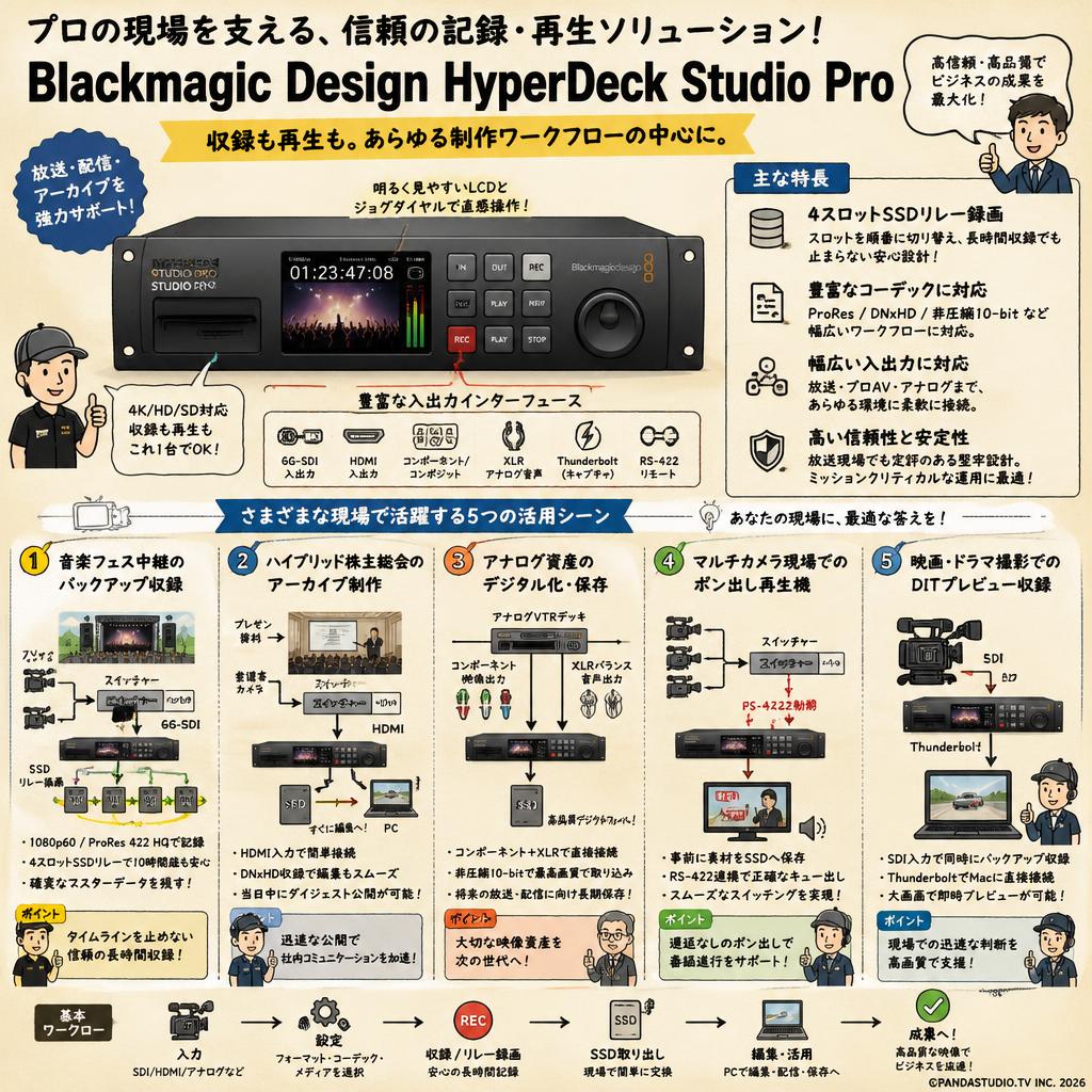 Blackmagic Design HyperDeck Studio Pro 用途