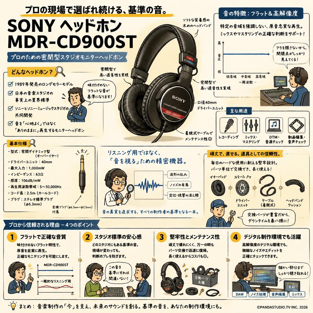 SONY ヘッドホン MDR-CD900ST 概要