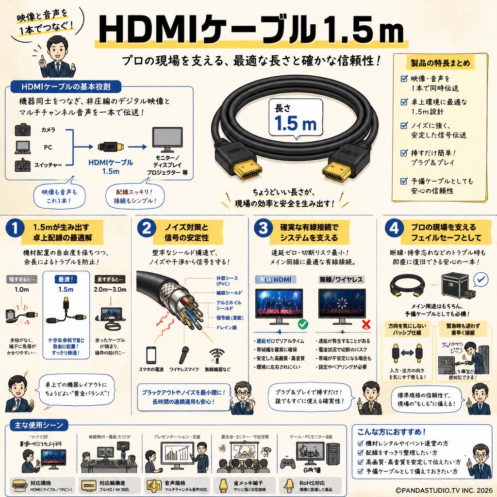HDMIケーブル 1.5m 概要