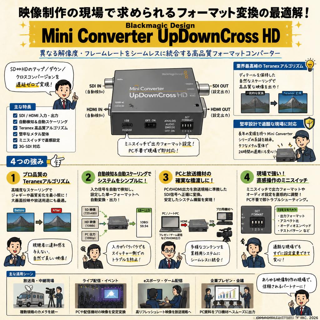 Blackmagic Design Mini Converter UpDownCross HD 概要