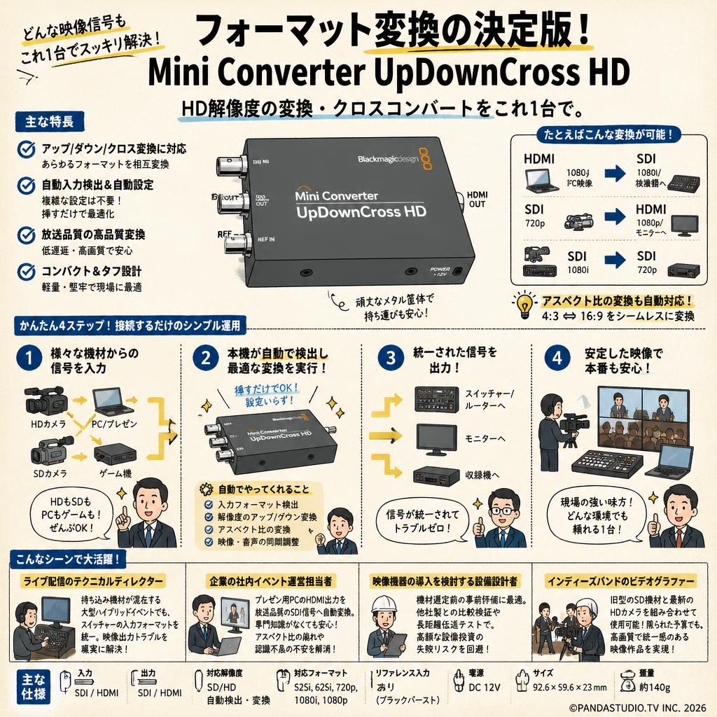 Blackmagic Design Mini Converter UpDownCross HD おもな対象のお客様