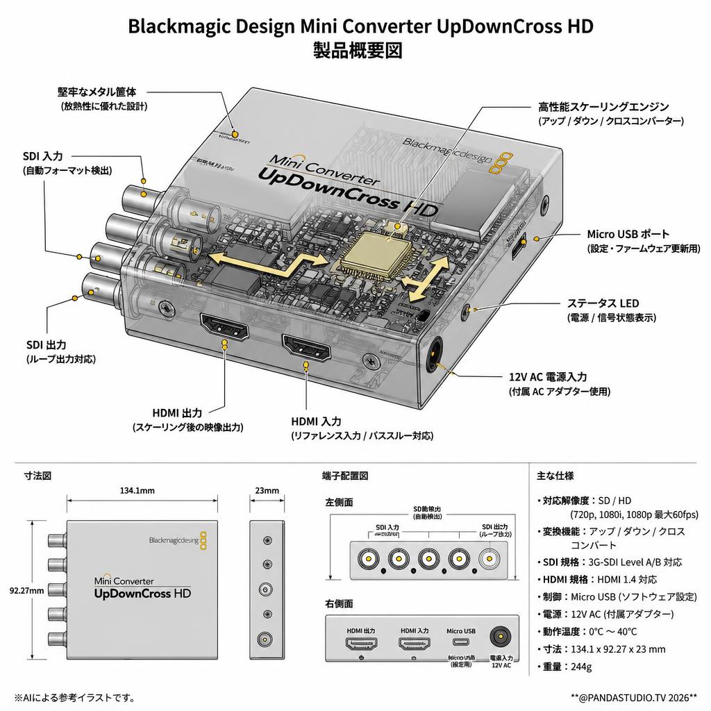 Blackmagic Design Mini Converter UpDownCross HD スペック