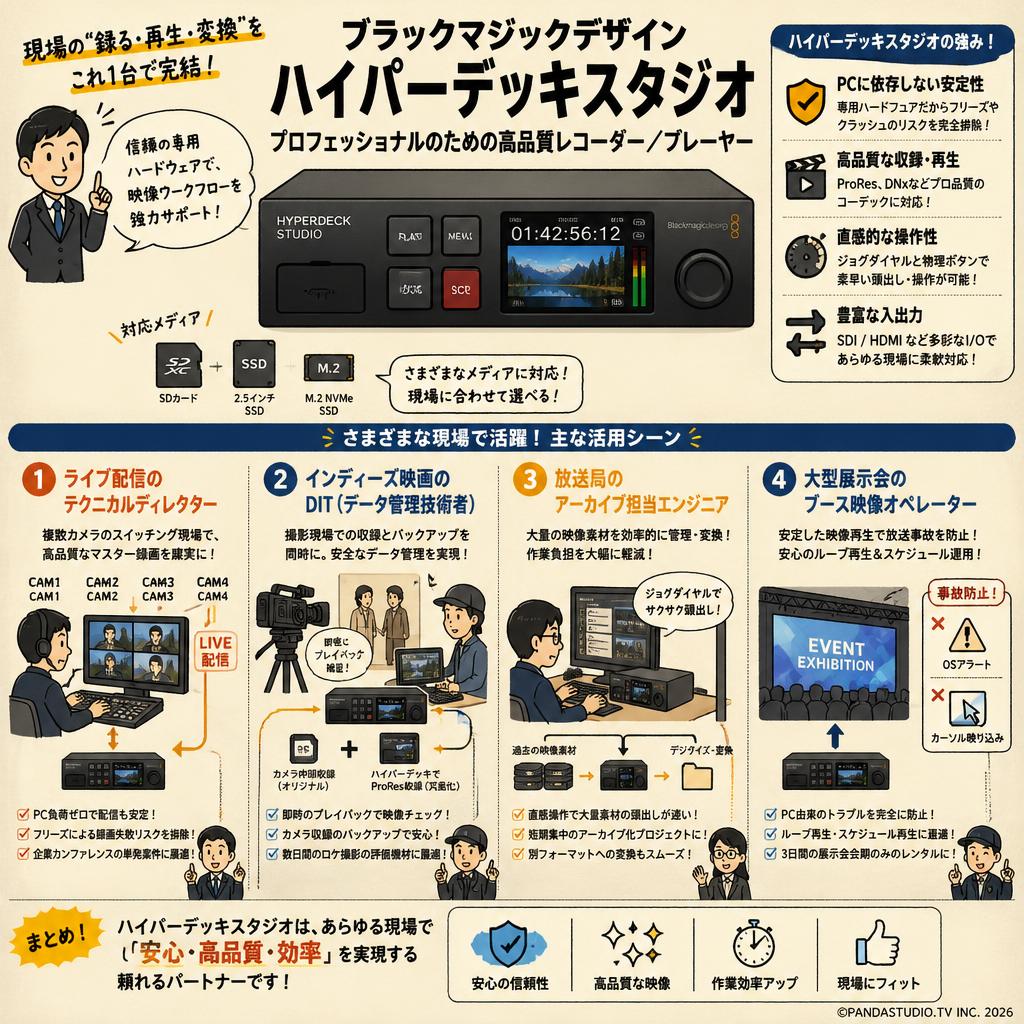 Blackmagic Design HyperDeck Studio おもな対象のお客様