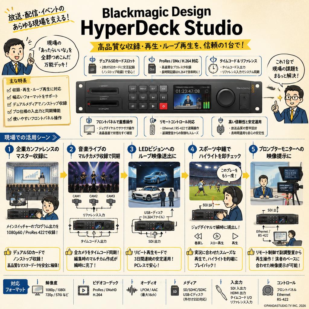 Blackmagic Design HyperDeck Studio 用途