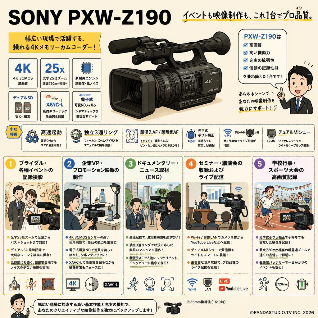 SONY PXW-Z190 用途