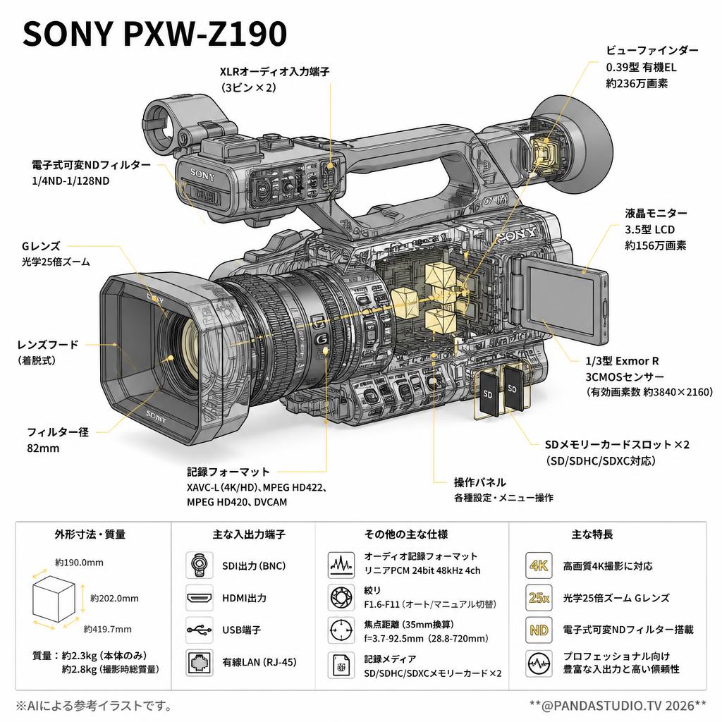SONY PXW-Z190 スペック
