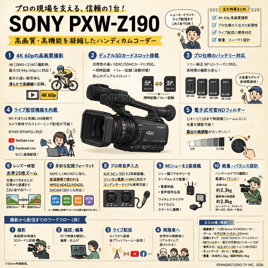 SONY PXW-Z190 FAQ（よくある質問と答え）