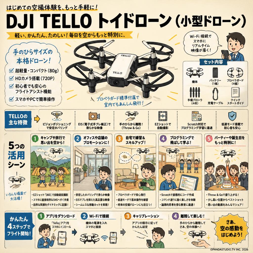 DJI Tello トイドローン（小型ドローン） 用途