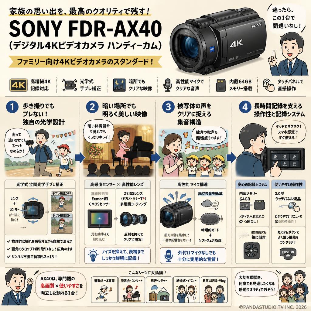 SONY FDR-AX40 （デジタル４Kビデオカメラ ハンディーカム） 概要