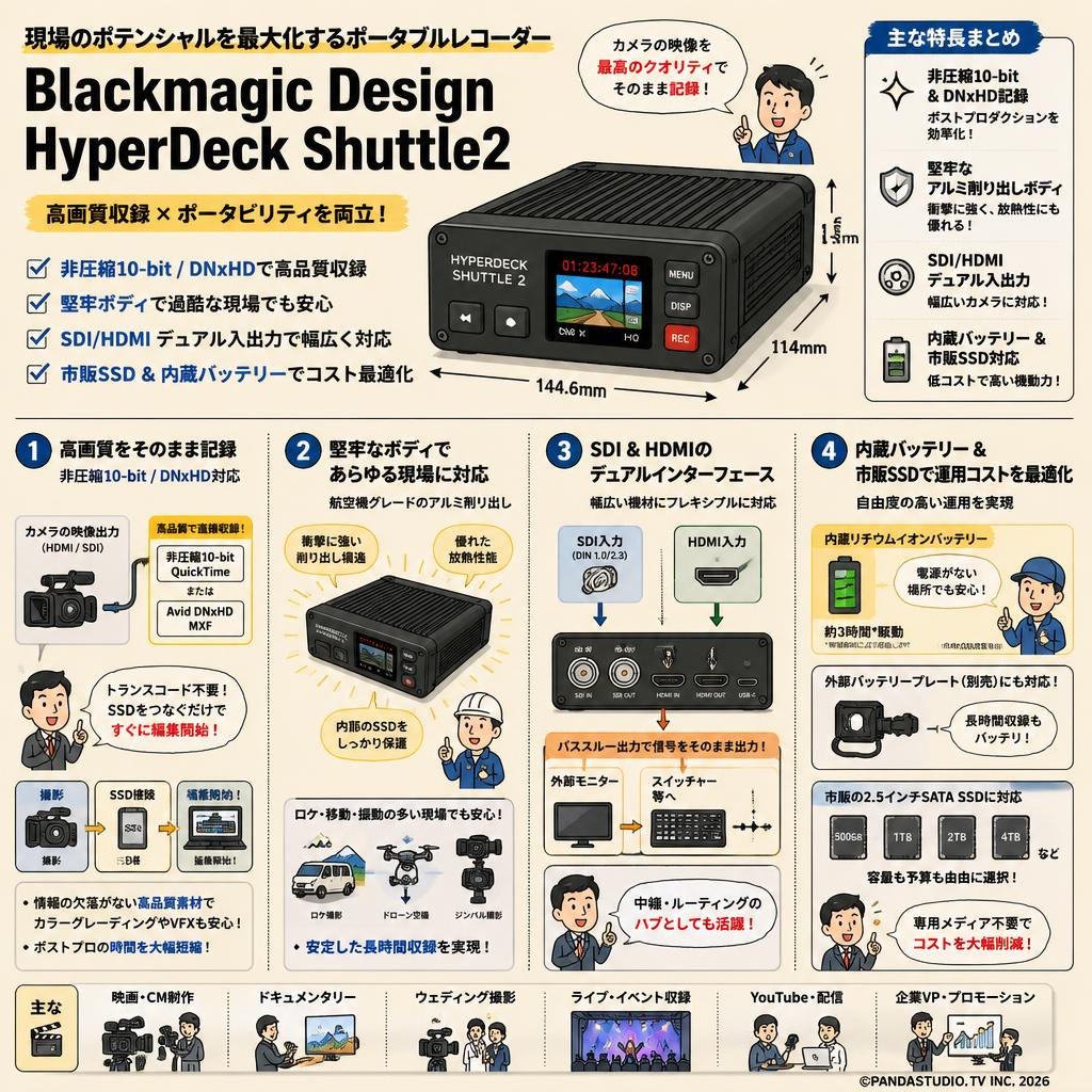 Blackmagic Design HyperDeck Shuttle2 概要