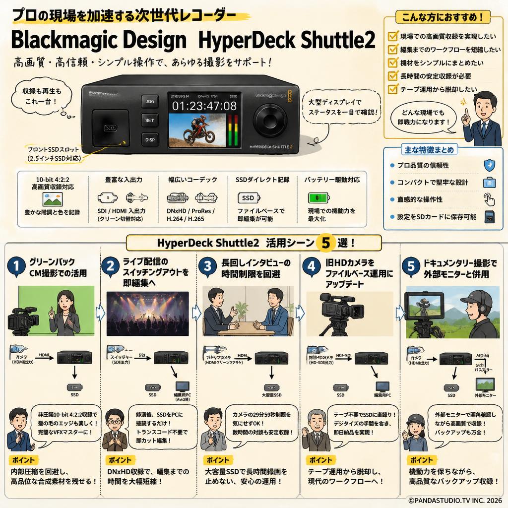 Blackmagic Design HyperDeck Shuttle2 用途