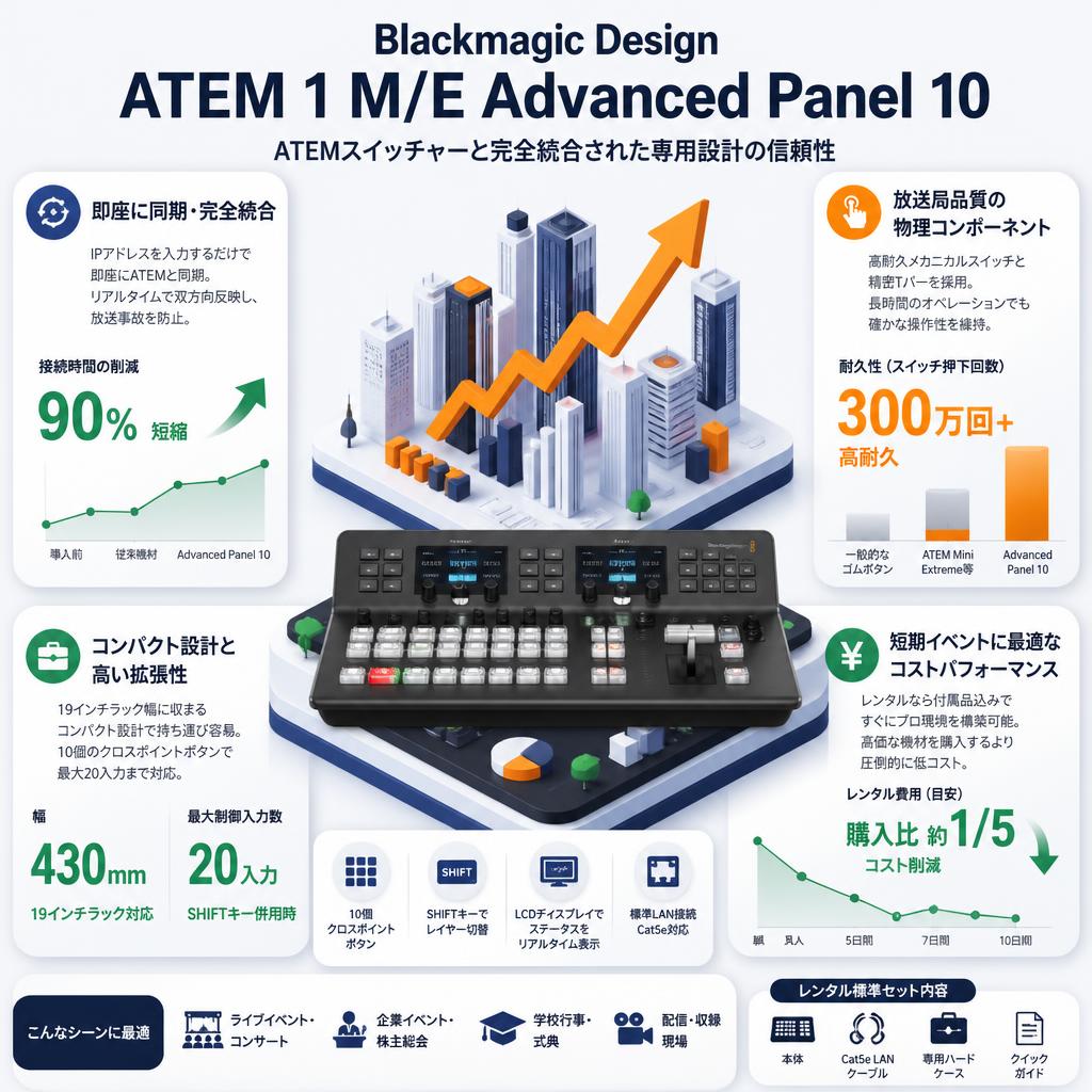 Blackmagic Design ATEM 1 M/E Advanced Panel 10 セールスポイント
