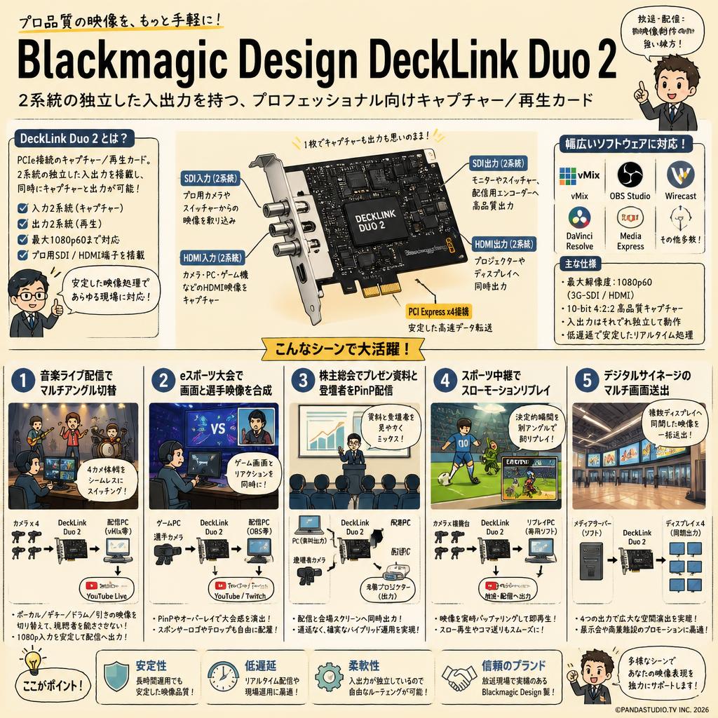 Blackmagic Design DeckLink Duo 2 用途