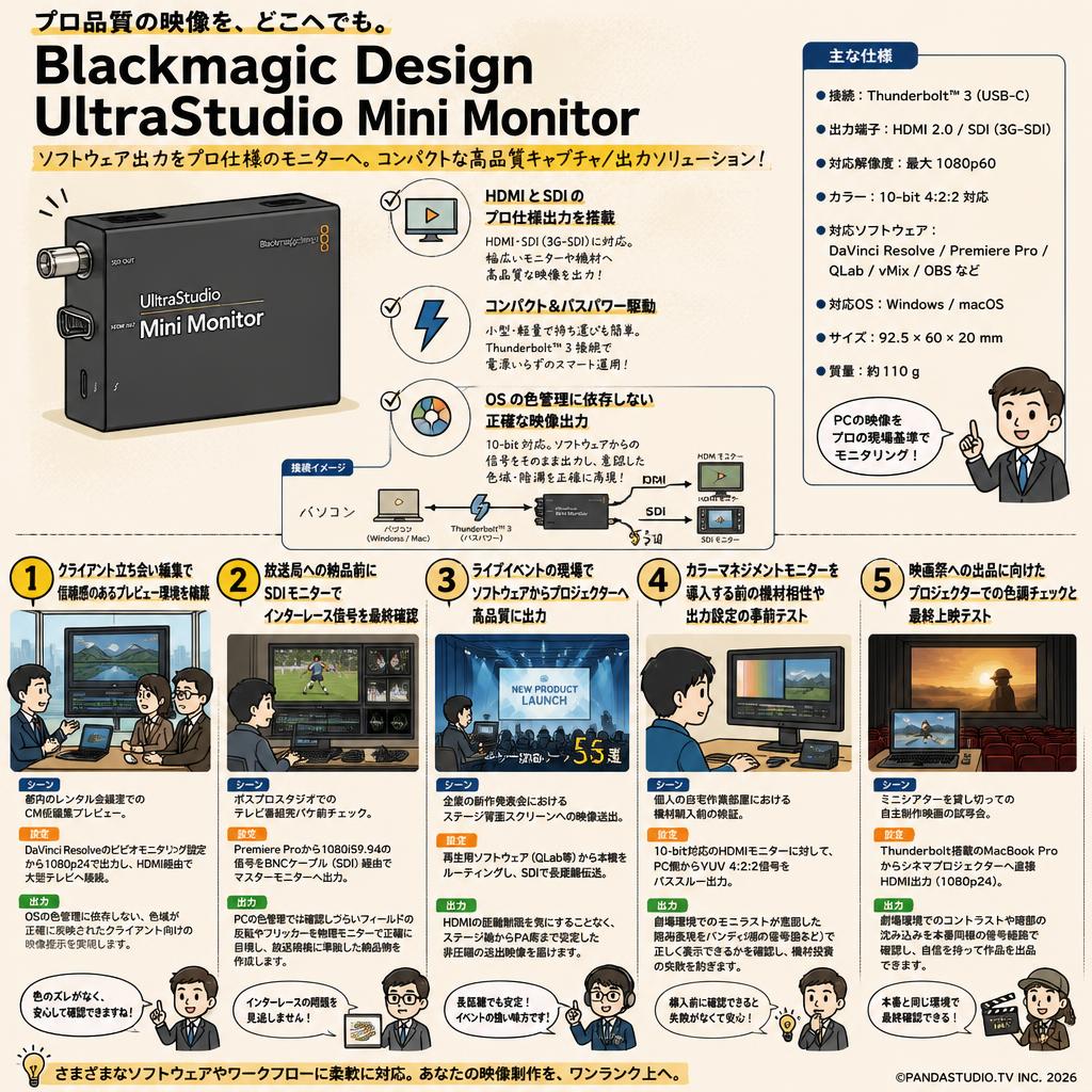 Blackmagic Design UltraStudio Mini Monitor 用途