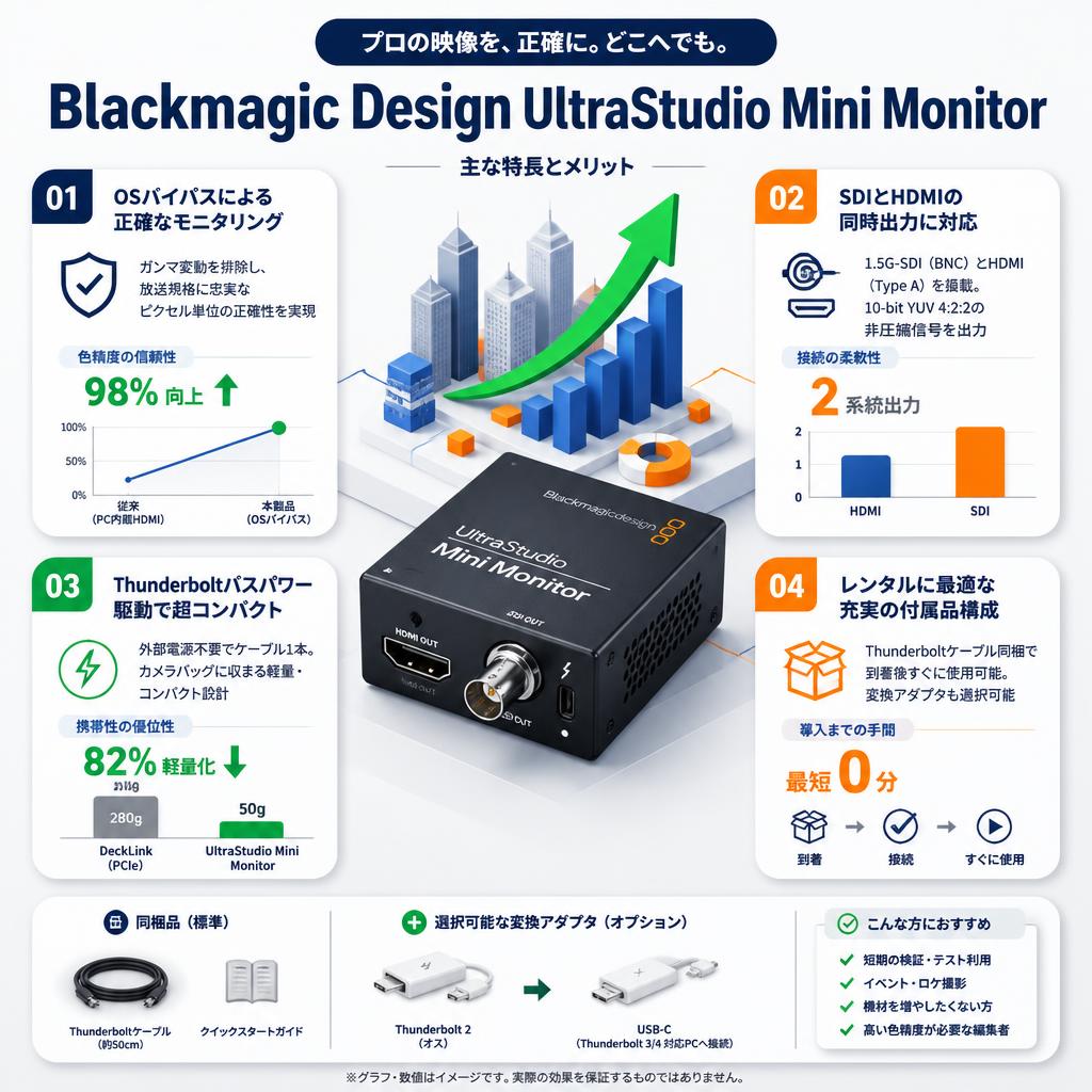 Blackmagic Design UltraStudio Mini Monitor セールスポイント