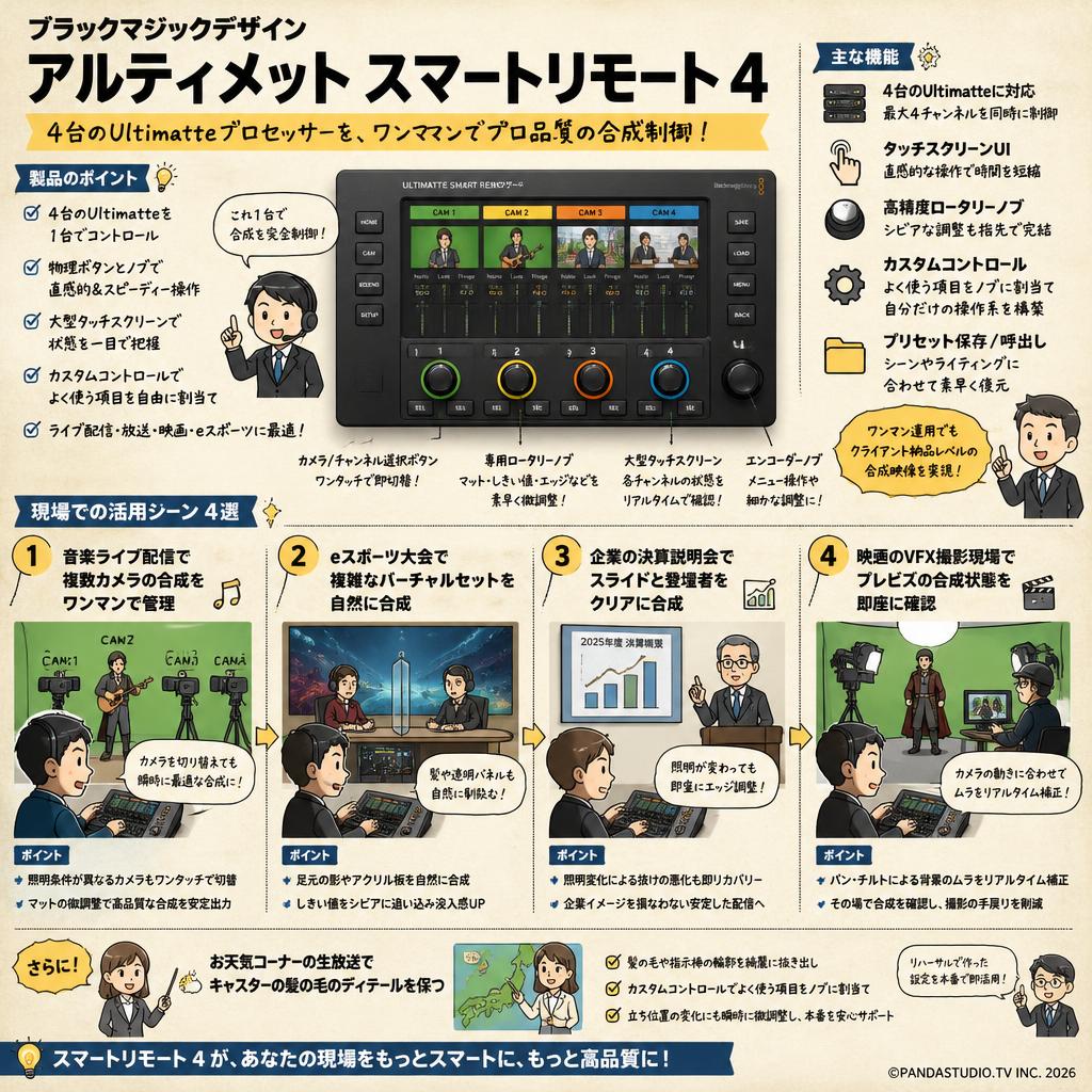 Blackmagic Design  Ultimatte Smart Remote 4 用途