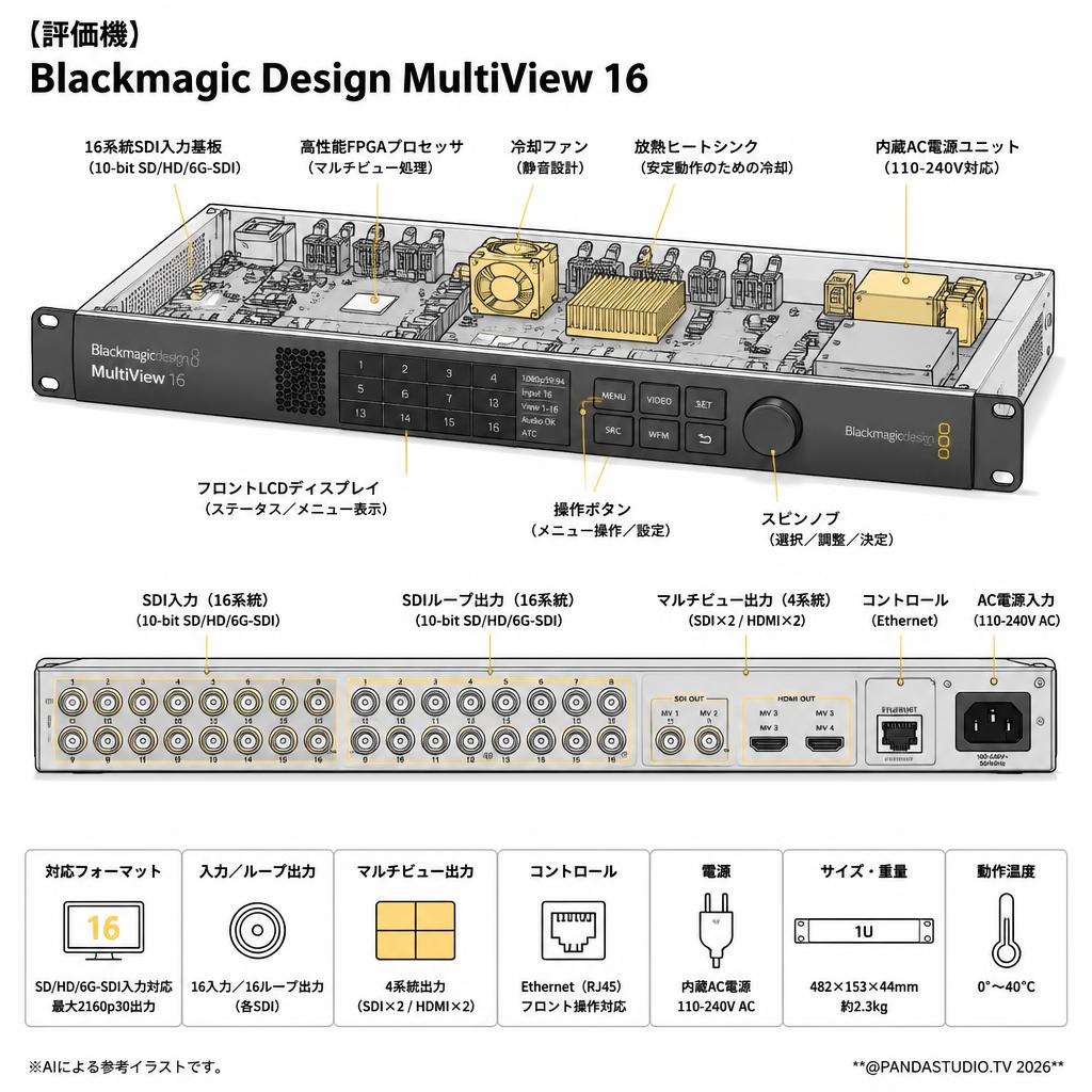 （評価機）Blackmagic Design MultiView 16 スペック