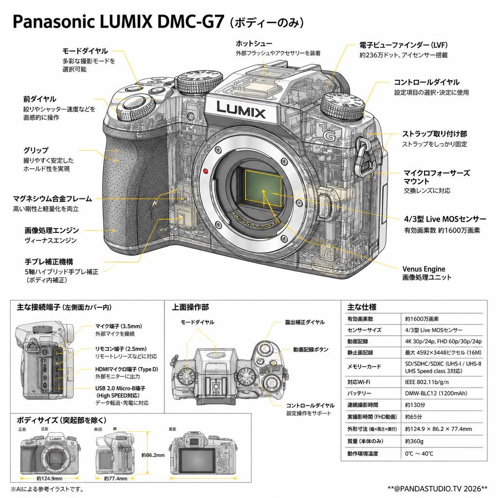 Panasonic LUMIX DMC-G7（ボディーのみ） スペック