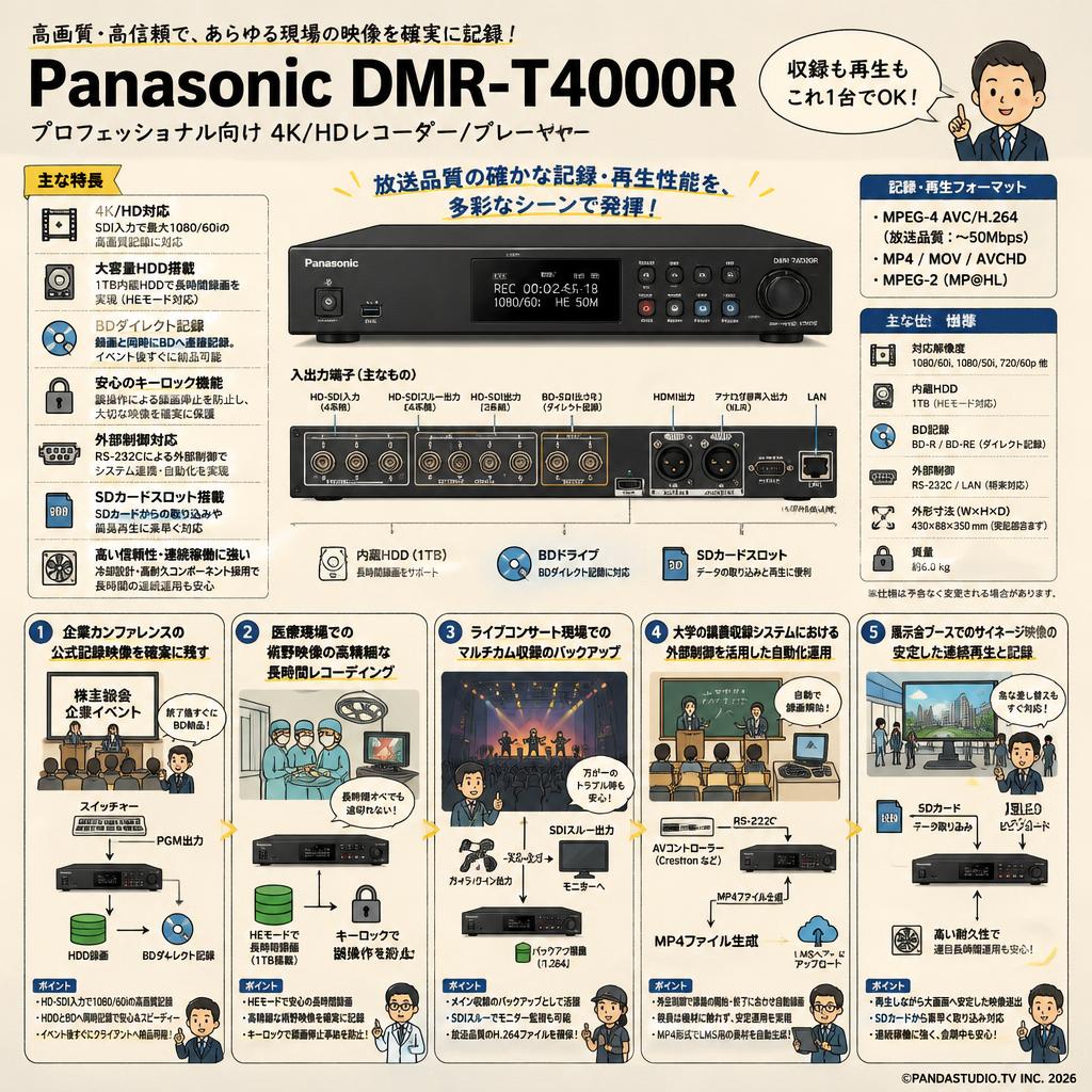 Panasonic DMR-T4000R 用途