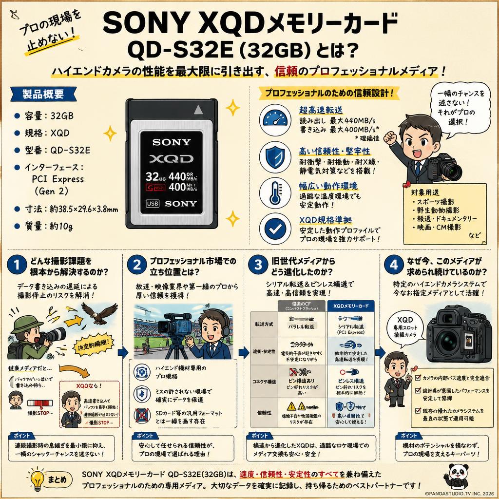 SONY XQDメモリーカード QD-S32E(32GB) 概要