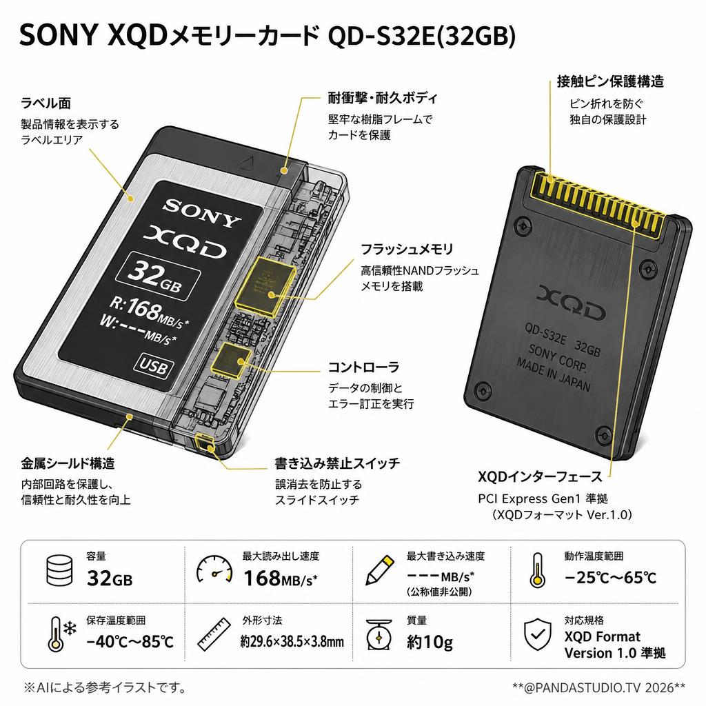 SONY XQDメモリーカード QD-S32E(32GB) スペック