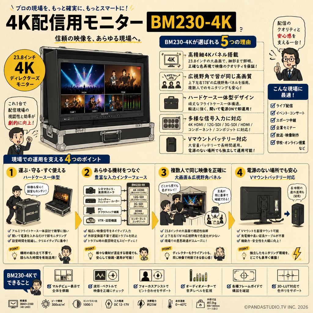 4K配信用モニター BM230-4K 概要