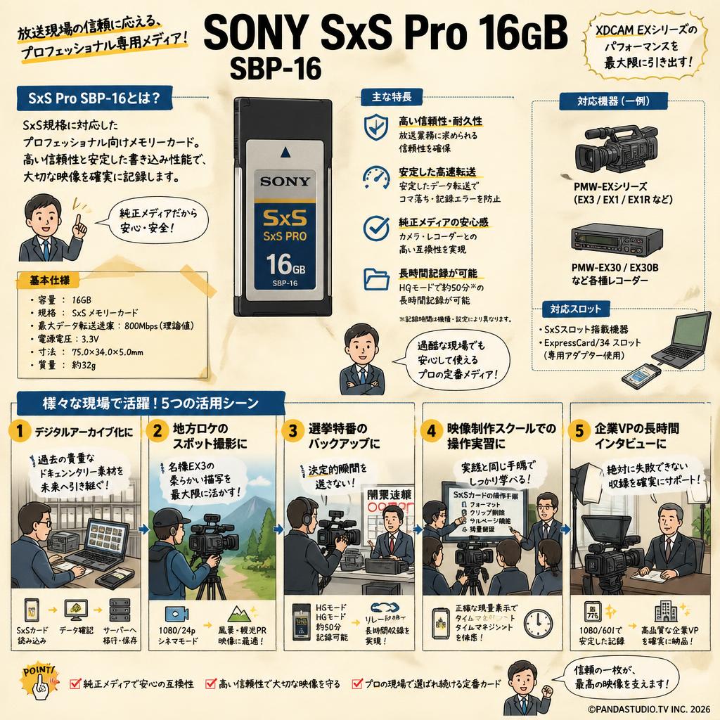 SONY SxS Pro 16GB SBP-16 用途