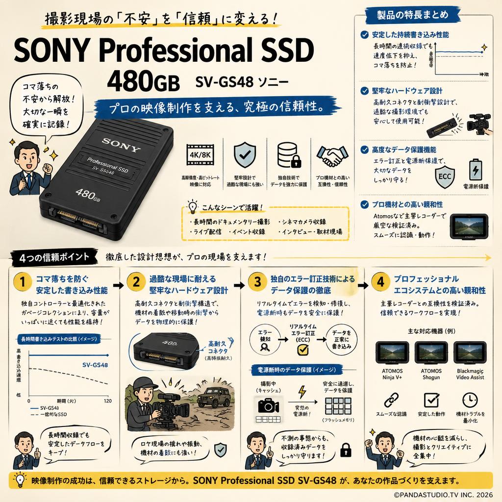 SONY Professional SSD 480GB SV-GS48 ソニー 概要