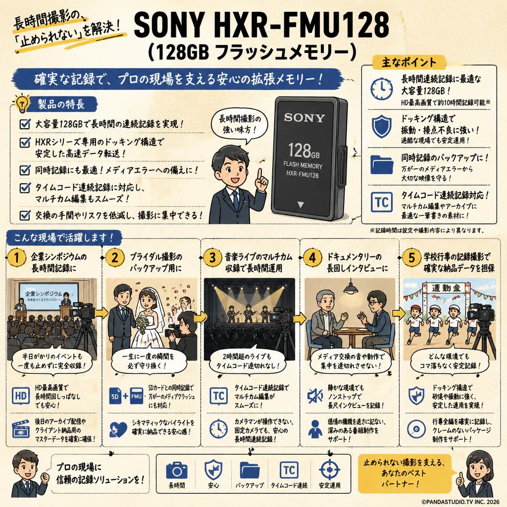 SONY HXR-FMU128（128GB フラッシュメモリー） 用途
