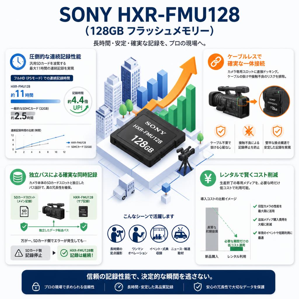 SONY HXR-FMU128（128GB フラッシュメモリー） セールスポイント