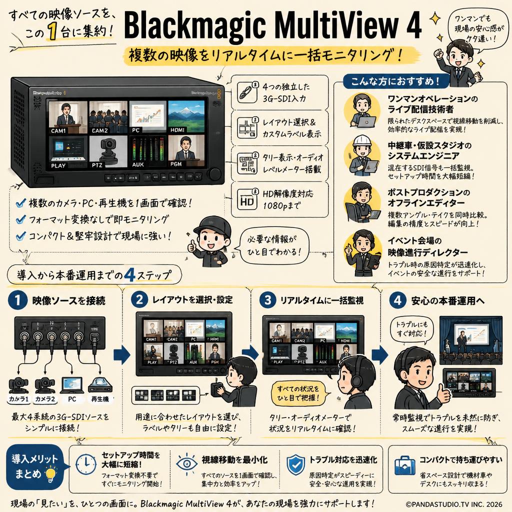 Blackmagic MultiView 4 おもな対象のお客様