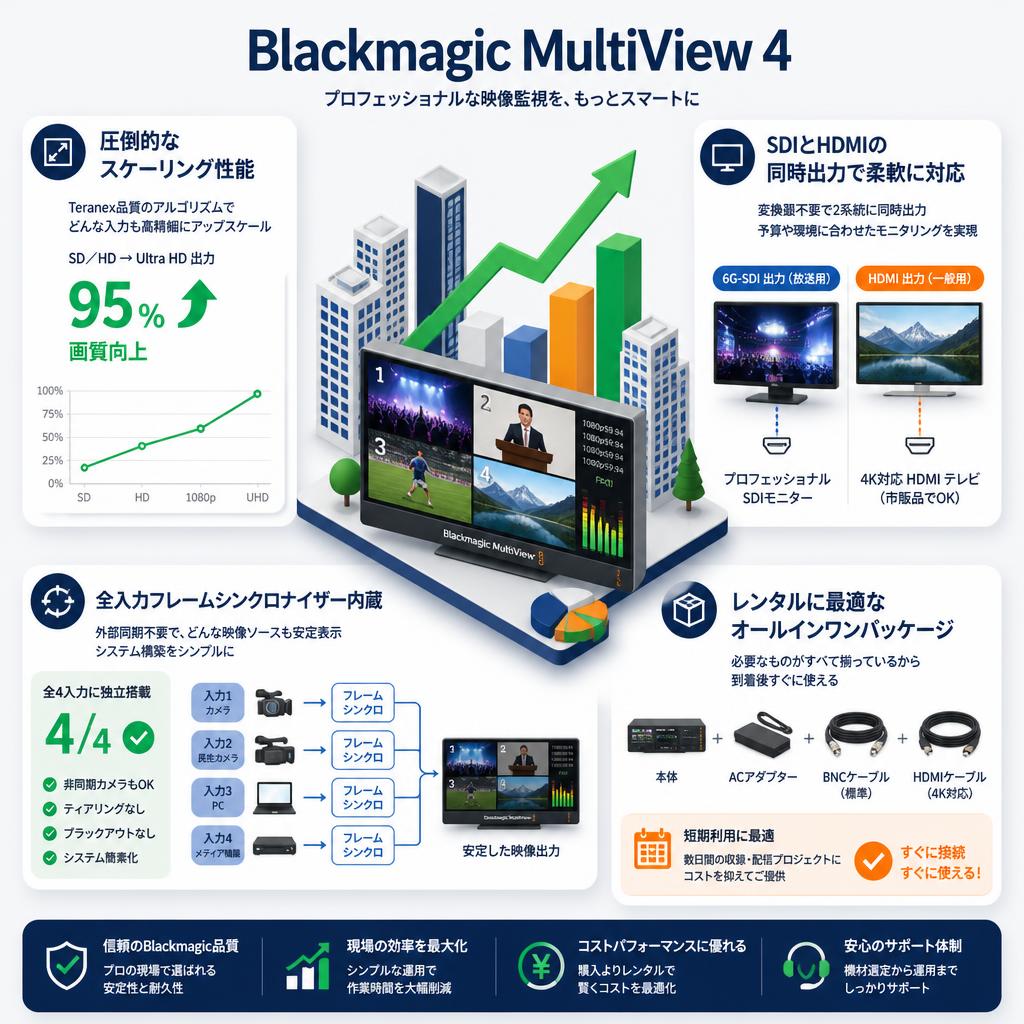 Blackmagic MultiView 4 セールスポイント