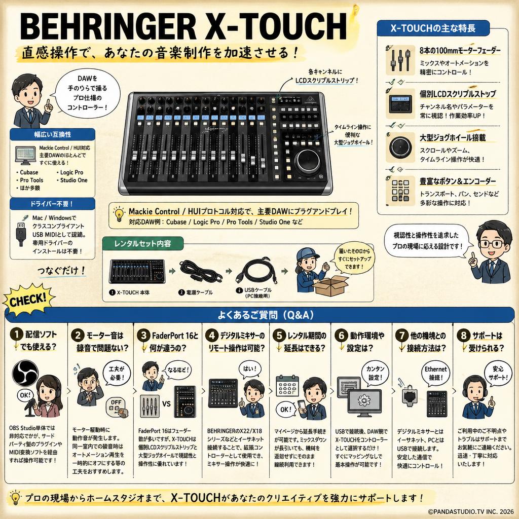 BEHRINGER X-TOUCH FAQ（よくある質問と答え）