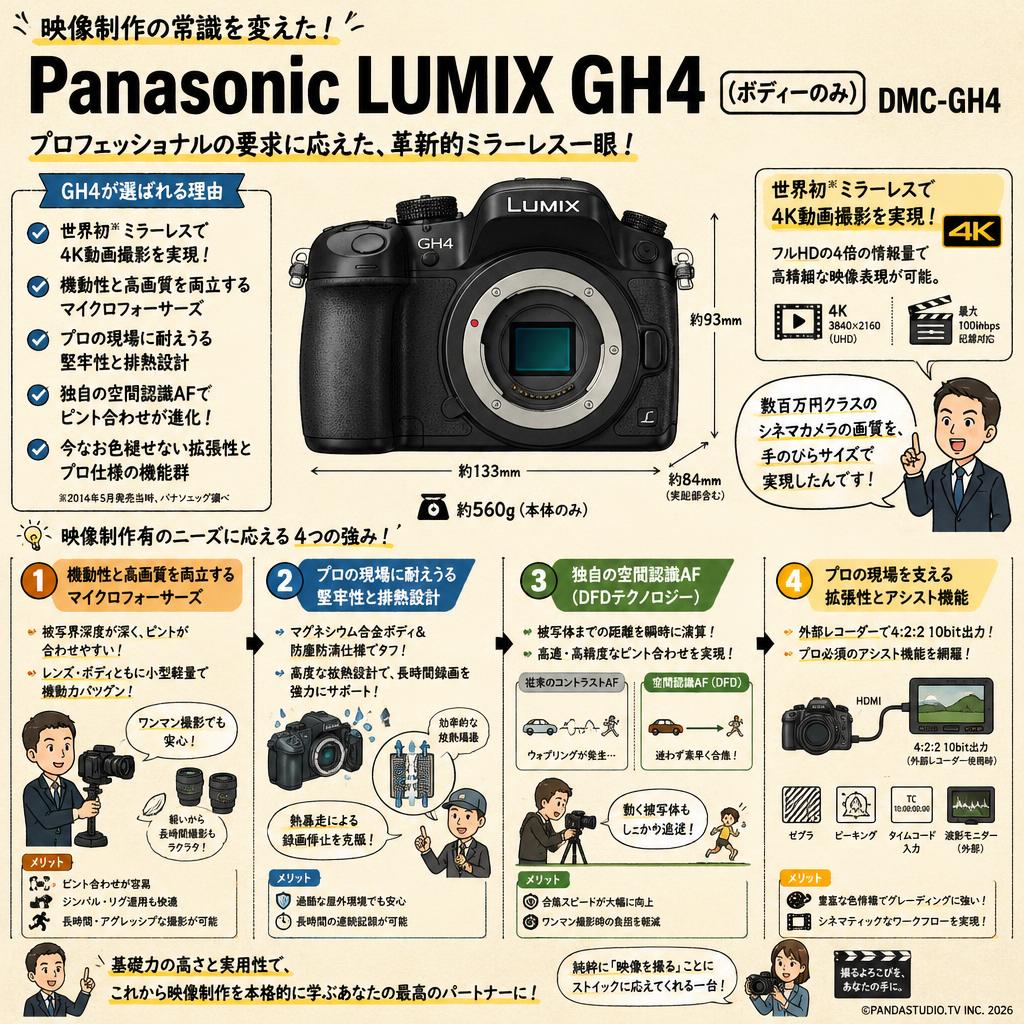 Panasonic LUMIX GH4 （ボディーのみ）DMC-GH4 概要