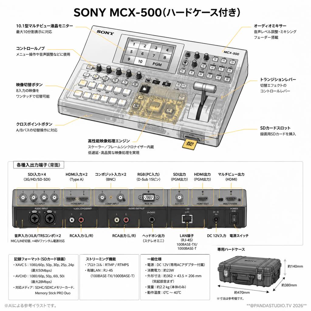 SONY MCX-500(ハードケース付き) スペック