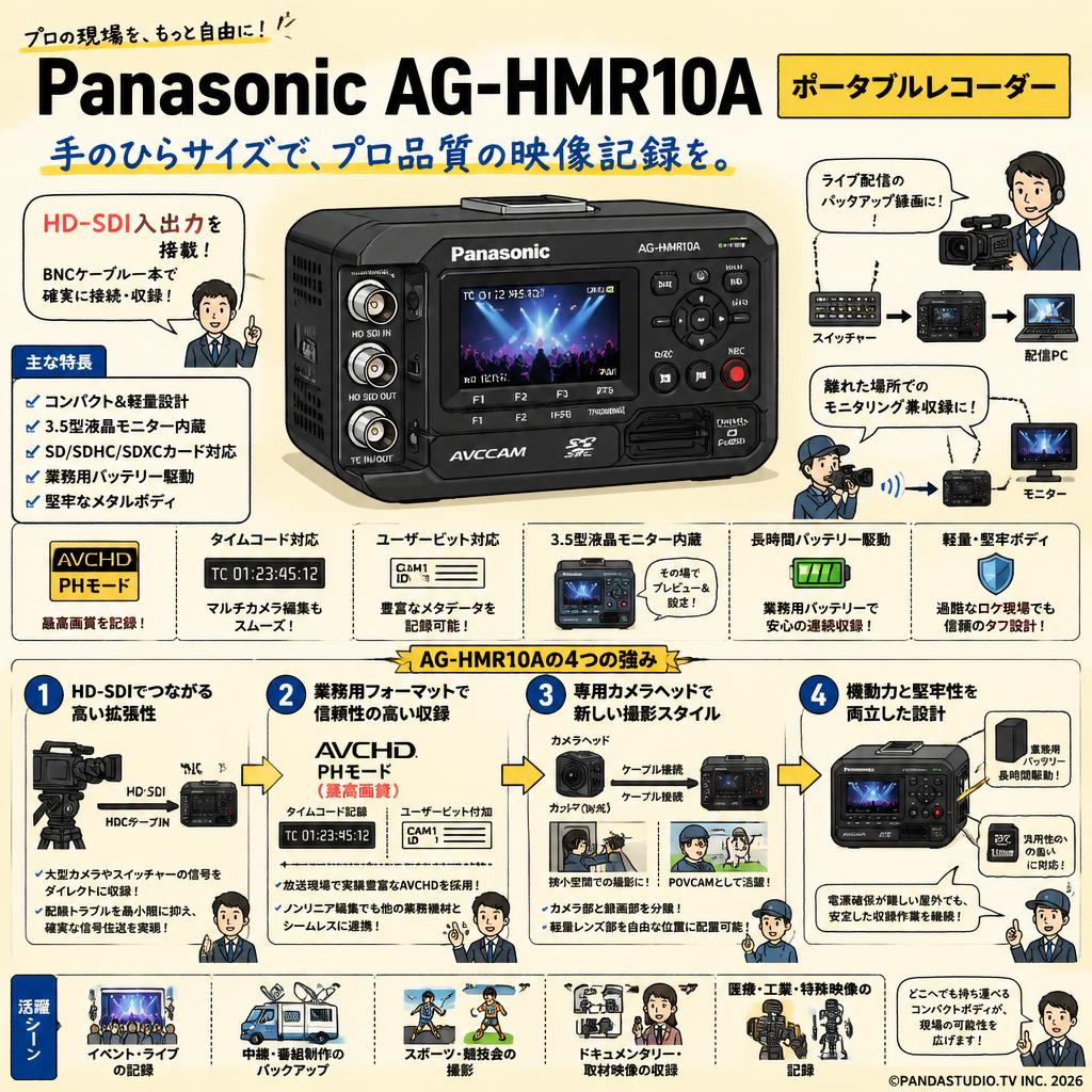 Panasonic AG-HMR10A ポータブルレコーダー | パンダスタジオ