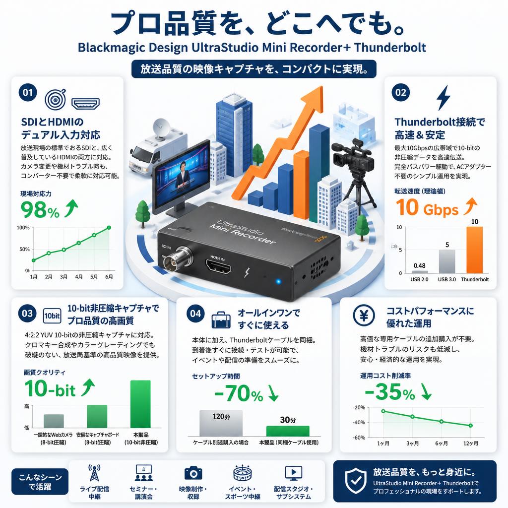 Blackmagic Design UltraStudio Mini Recorder＋ Thunderbolt セールスポイント