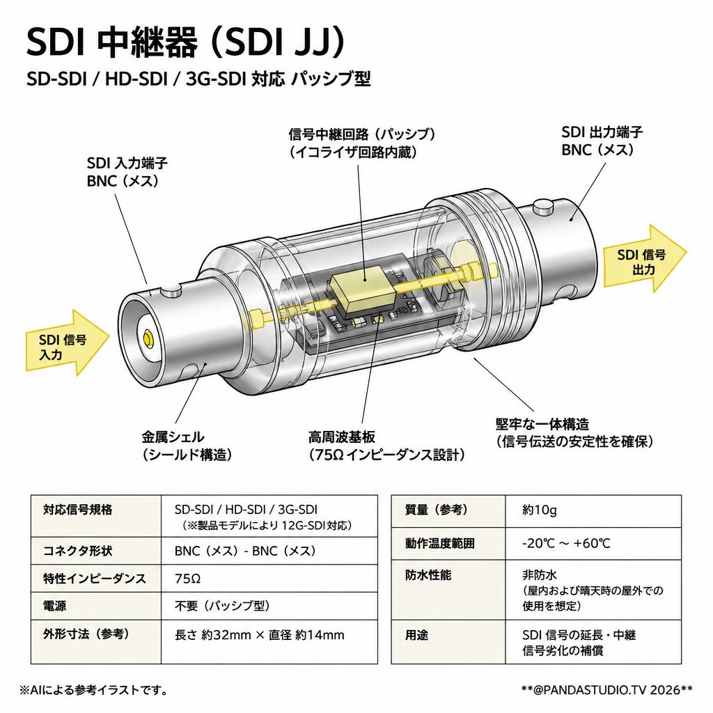 SDI 中継器（SDI JJ） スペック