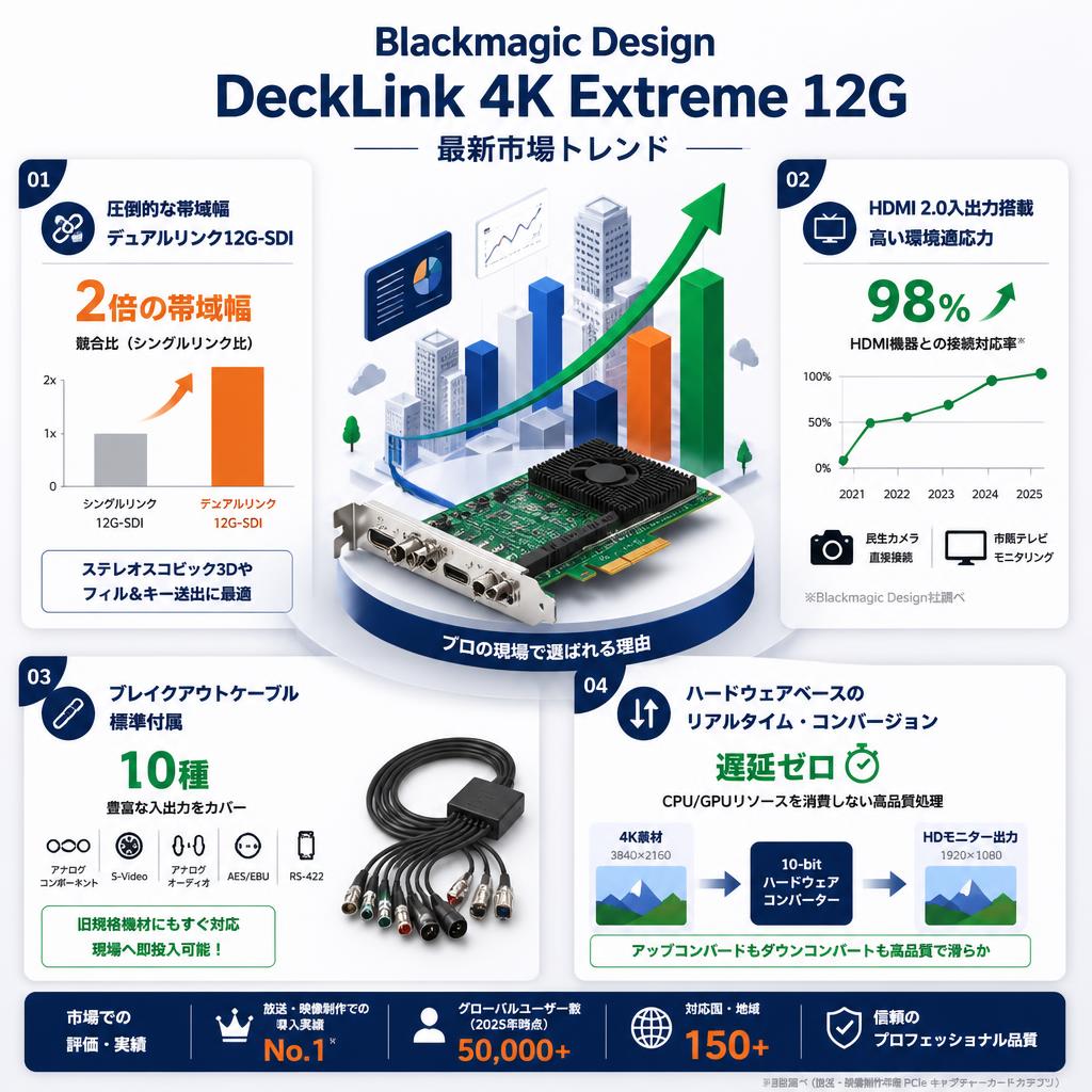 Blackmagic Design DeckLink 4K Extreme 12G セールスポイント