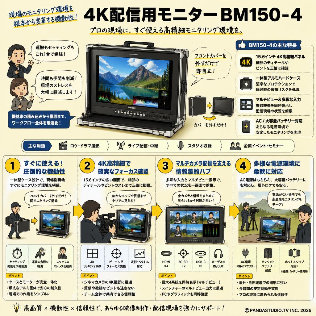 4K配信用モニター BM150-4 概要