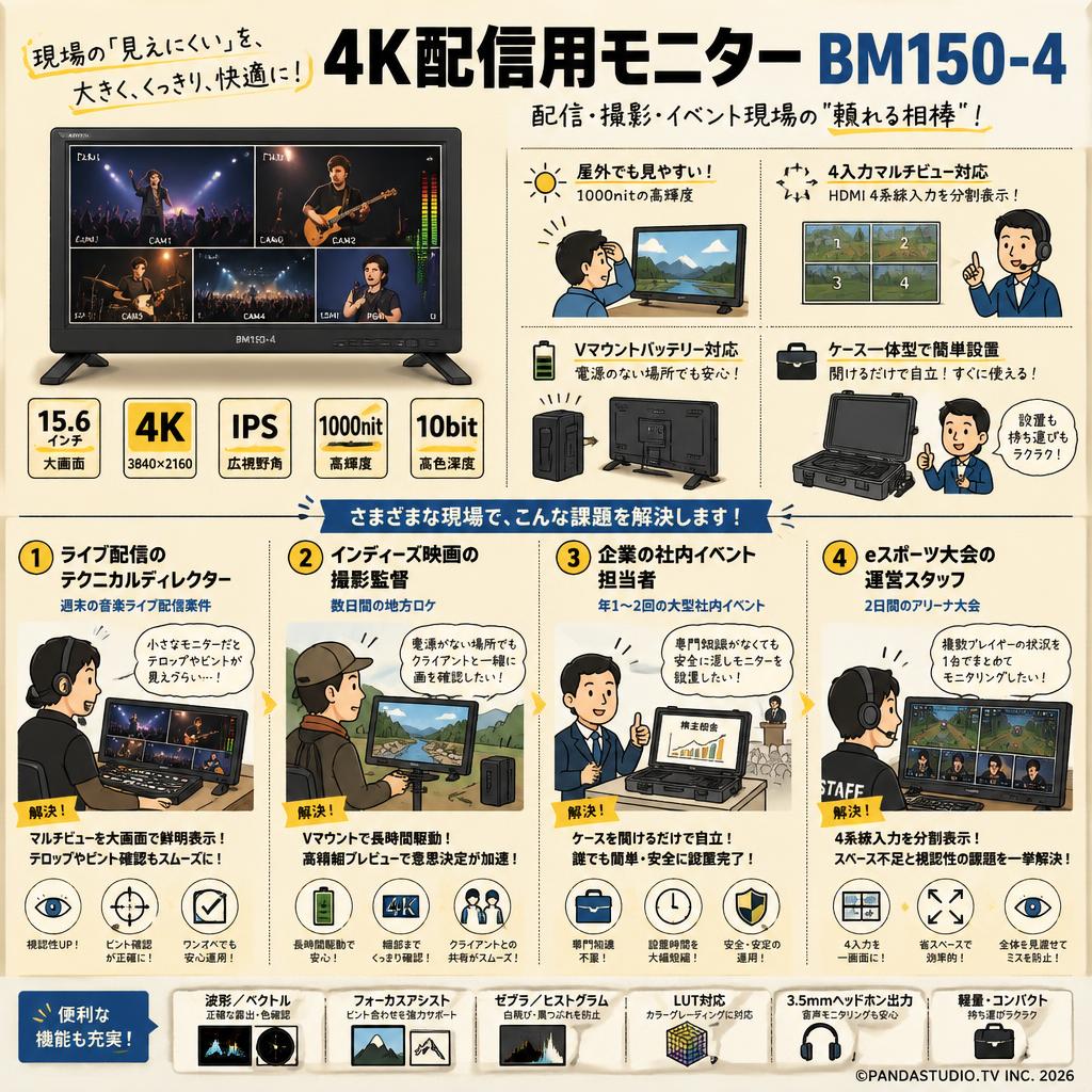 4K配信用モニター BM150-4 おもな対象のお客様
