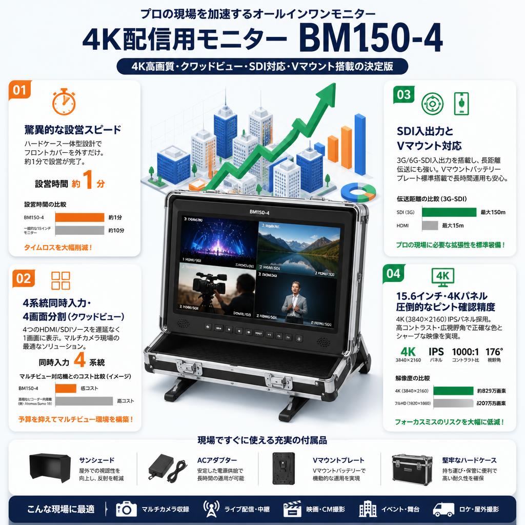 4K配信用モニター BM150-4 セールスポイント