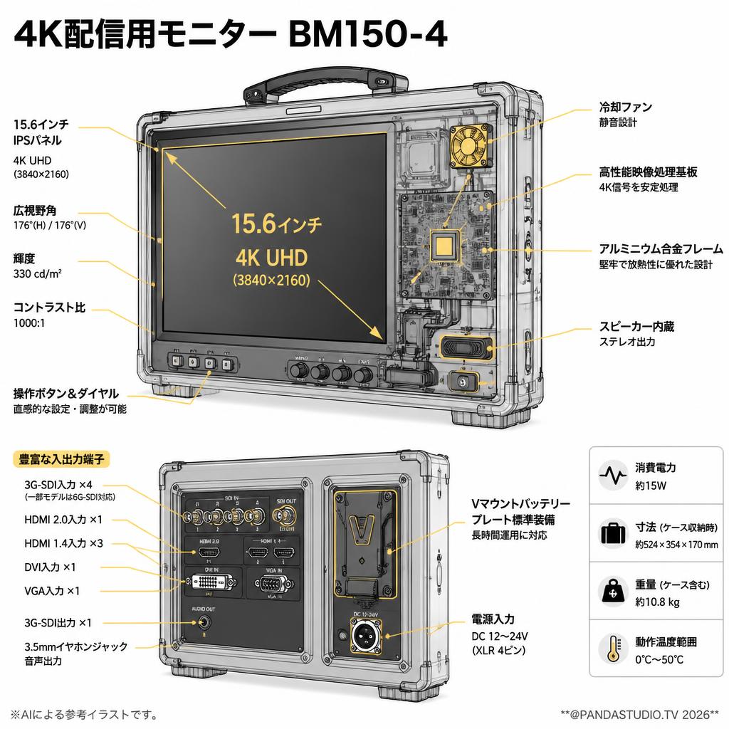 4K配信用モニター BM150-4 スペック
