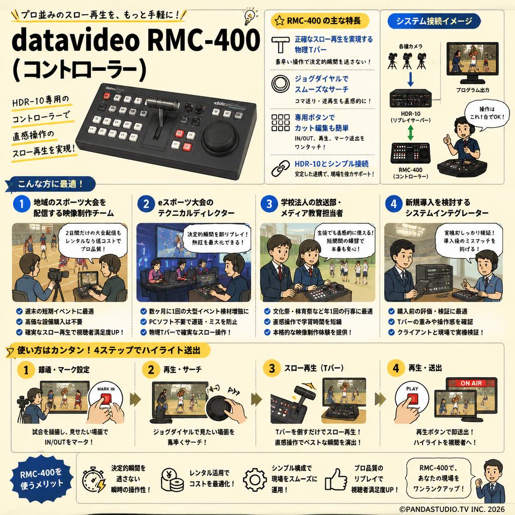 datavideo RMC-400（コントローラー） おもな対象のお客様