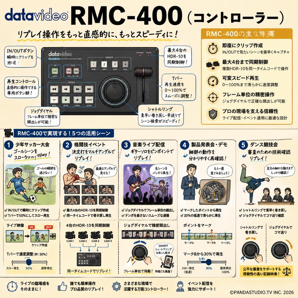 datavideo RMC-400（コントローラー） 用途